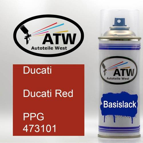 Ducati, Ducati Red, PPG 473101: 400ml Sprühdose, von ATW Autoteile West.